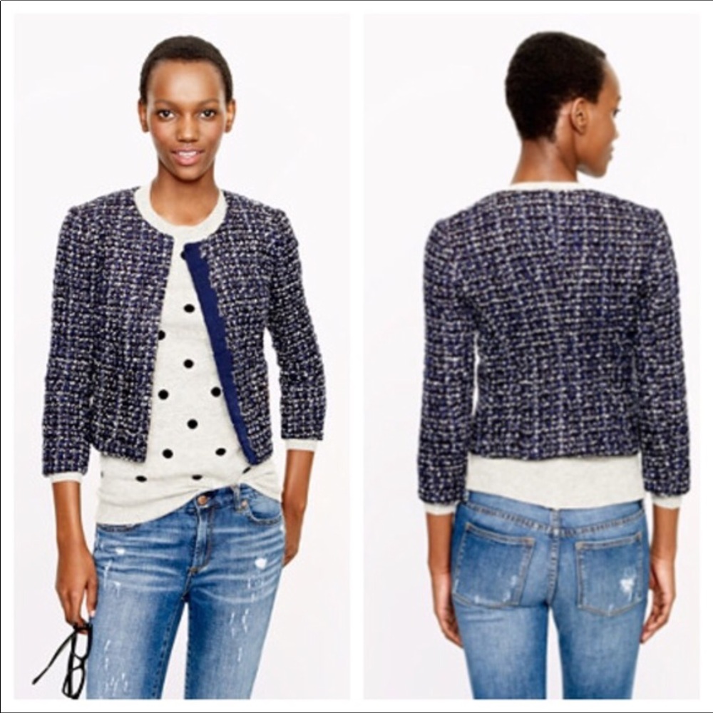 J. Crew Midnight Tweed Jacket